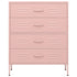 Lady Jillian -  Chest of Drawers Pink 80x35x101,5 cm Steel